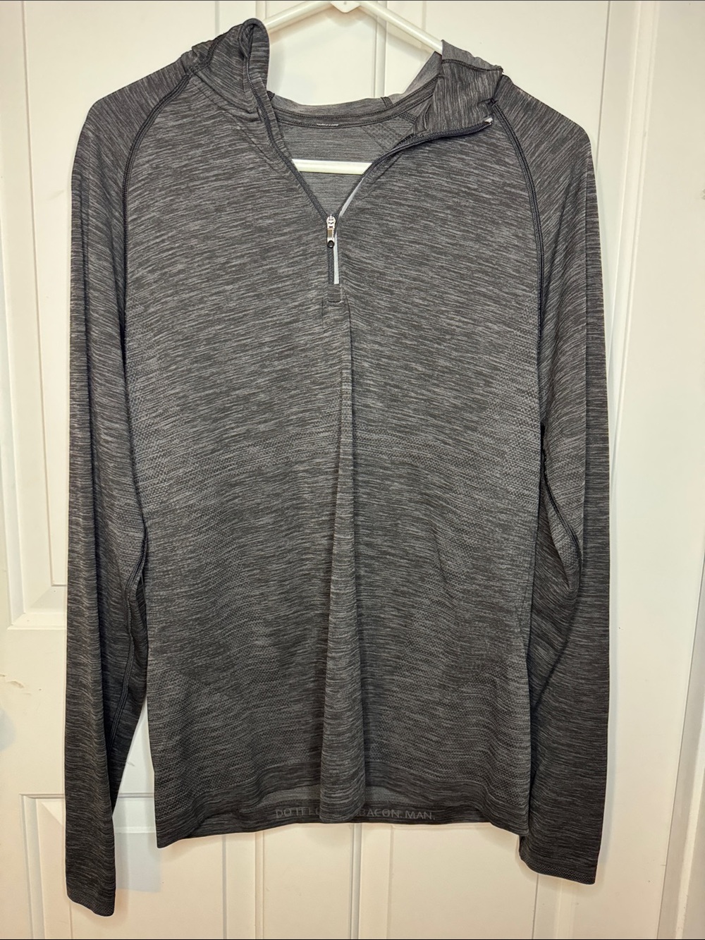 lululemon athletica Men's Heathered Gray Half-Zip Hoodie